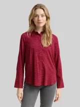 TOM TAILOR Damen Hemdbluse mit Muster, rot, Gemustert – Bild 4