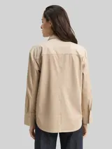 TOM TAILOR Damen Overshirt in Wildleder-Optik, grau, Uni – Bild 5