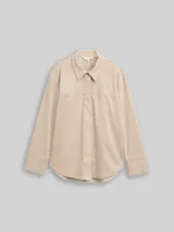 TOM TAILOR Damen Overshirt in Wildleder-Optik, grau, Uni – Bild 3
