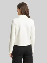 TOM TAILOR Damen Regular Fit Jacke mit Reißverschluss, weiß, Uni – Bild 5