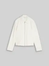TOM TAILOR Damen Regular Fit Jacke mit Reißverschluss, weiß, Uni – Bild 3