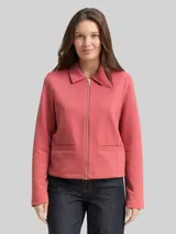 TOM TAILOR Damen Regular Fit Jacke mit Reißverschluss, rot, Uni – Bild 4