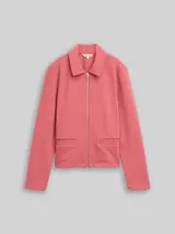 TOM TAILOR Damen Regular Fit Jacke mit Reißverschluss, rot, Uni – Bild 3
