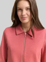 TOM TAILOR Damen Regular Fit Jacke mit Reißverschluss, rot, Uni – Bild 6