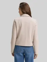 TOM TAILOR Damen Regular Fit Jacke mit Reißverschluss, braun, Meliert – Bild 5