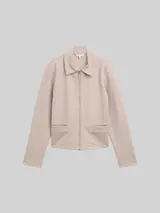 TOM TAILOR Damen Regular Fit Jacke mit Reißverschluss, braun, Meliert – Bild 3