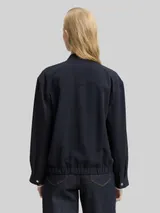 TOM TAILOR Damen Loose Fit Blouson Jacke, blau, Uni – Bild 5