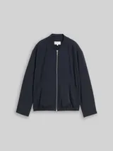 TOM TAILOR Damen Loose Fit Blouson Jacke, blau, Uni – Bild 3