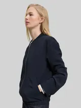 TOM TAILOR Damen Loose Fit Blouson Jacke, blau, Uni – Bild 6