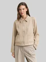 TOM TAILOR Damen Regular Fit Jacke in Wildleder-Optik, grau, Uni – Bild 4