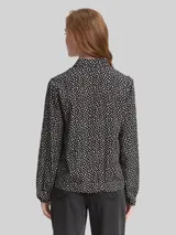 TOM TAILOR DENIM Damen Hemdbluse mit Muster, schwarz, Gepunktet – Bild 5