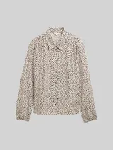 TOM TAILOR DENIM Damen Hemdbluse mit Muster, weiß, Gepunktet – Bild 3