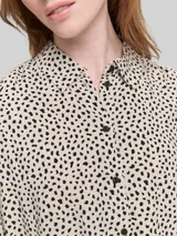TOM TAILOR DENIM Damen Hemdbluse mit Muster, weiß, Gepunktet – Bild 6