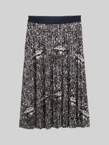 TOM TAILOR Damen Plissee Midi-Rock, blau, Uni – Bild 3