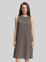 TOM TAILOR Damen Jacquard Kleid, schwarz, Gestreift – Bild 4