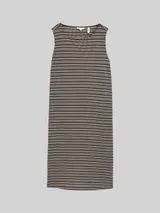 TOM TAILOR Damen Jacquard Kleid, schwarz, Gestreift – Bild 3