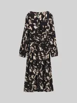 TOM TAILOR Damen Midi-Wickelkleid mit Muster, braun, Animalprint – Bild 3