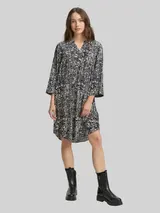 TOM TAILOR Damen Kleid mit Muster, blau, Gemustert – Bild 4