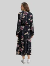 TOM TAILOR Damen Maxi-Kleid mit Blumenmuster, blau, Geblümt – Bild 5