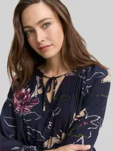 TOM TAILOR Damen Maxi-Kleid mit Blumenmuster, blau, Geblümt – Bild 6