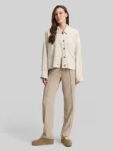 TOM TAILOR Damen Loose Straight Hose, grau, Uni – Bild 4