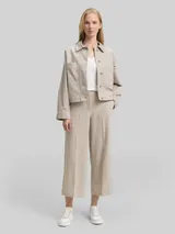 TOM TAILOR Damen Culotte Hose mit Bügelfalte, braun, Meliert – Bild 4