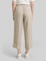 TOM TAILOR Damen Culotte Hose mit Bügelfalte, braun, Meliert – Bild 5