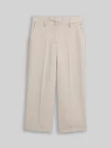 TOM TAILOR Damen Culotte Hose mit Bügelfalte, braun, Meliert – Bild 3