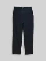 TOM TAILOR Damen TTLEA Loose Straight Hose, blau, Uni – Bild 3