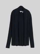 TOM TAILOR Damen Cardigan mit Schalkragen, blau, Uni – Bild 3