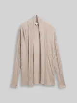 TOM TAILOR Damen Cardigan mit Schalkragen, braun, Meliert – Bild 3