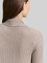 TOM TAILOR Damen Cardigan mit Schalkragen, braun, Meliert – Bild 6