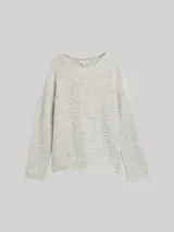 TOM TAILOR Damen Strickpullover mit Struktur, schwarz, Farbverlauf – Bild 3
