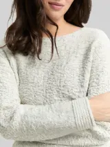 TOM TAILOR Damen Strickpullover mit Struktur, schwarz, Farbverlauf – Bild 6