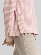 TOM TAILOR Damen Sweatshirt mit Streifenmuster, rosa, Gestreift – Bild 6
