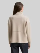 TOM TAILOR Damen Scuba Troyer Sweatshirt, grau, Uni – Bild 5