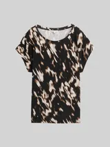 TOM TAILOR Damen T-Shirt mit Muster, braun, Animalprint – Bild 3