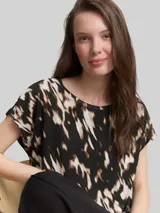 TOM TAILOR Damen T-Shirt mit Muster, braun, Animalprint – Bild 6