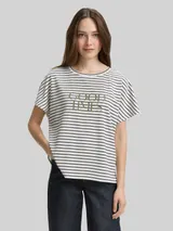 TOM TAILOR Damen T-Shirt mit Streifenmuster, blau, Gestreift – Bild 4