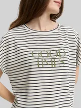 TOM TAILOR Damen T-Shirt mit Streifenmuster, blau, Gestreift – Bild 6