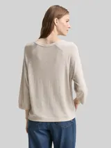 TOM TAILOR Damen Langarmshirt mit Raglanärmeln, braun, Meliert – Bild 5