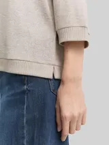 TOM TAILOR Damen Langarmshirt mit Raglanärmeln, braun, Meliert – Bild 6