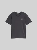 TOM TAILOR Herren T-Shirt mit V-Ausschnitt, schwarz, Uni – Bild 3
