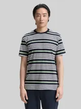 TOM TAILOR Herren T-Shirt mit Streifenmuster, blau, Gestreift – Bild 4