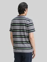 TOM TAILOR Herren T-Shirt mit Streifenmuster, blau, Gestreift – Bild 5