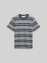 TOM TAILOR Herren T-Shirt mit Streifenmuster, blau, Gestreift – Bild 3
