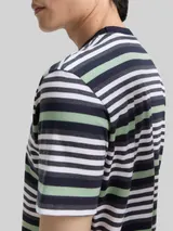 TOM TAILOR Herren T-Shirt mit Streifenmuster, blau, Gestreift – Bild 6