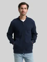 TOM TAILOR Herren Bomberjacke aus Baumwolle, blau, Uni – Bild 4