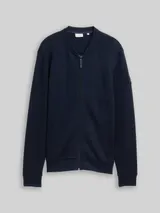TOM TAILOR Herren Bomberjacke aus Baumwolle, blau, Uni – Bild 3