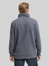 TOM TAILOR Herren Snood Sweatshirt in Melange-Optik, blau, Meliert – Bild 5